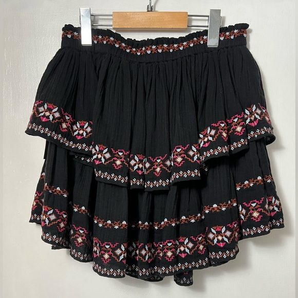 NWT Artizia Little Moon embroidered mini skirt, sz M - Picture 2 of 8